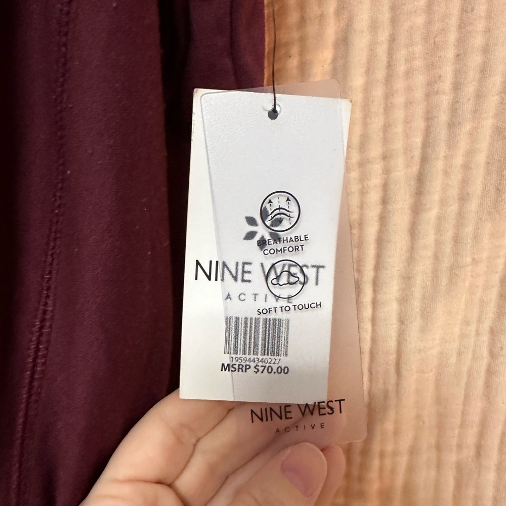 Red Nine West Active sweatshirt with hood - Picture 2 of 6